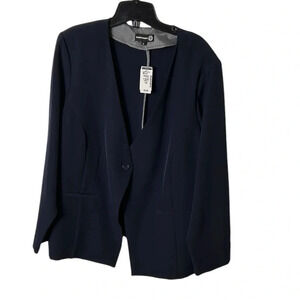 Claire France NWT blazer,women 16. Blue,one button  closure,career,office,event